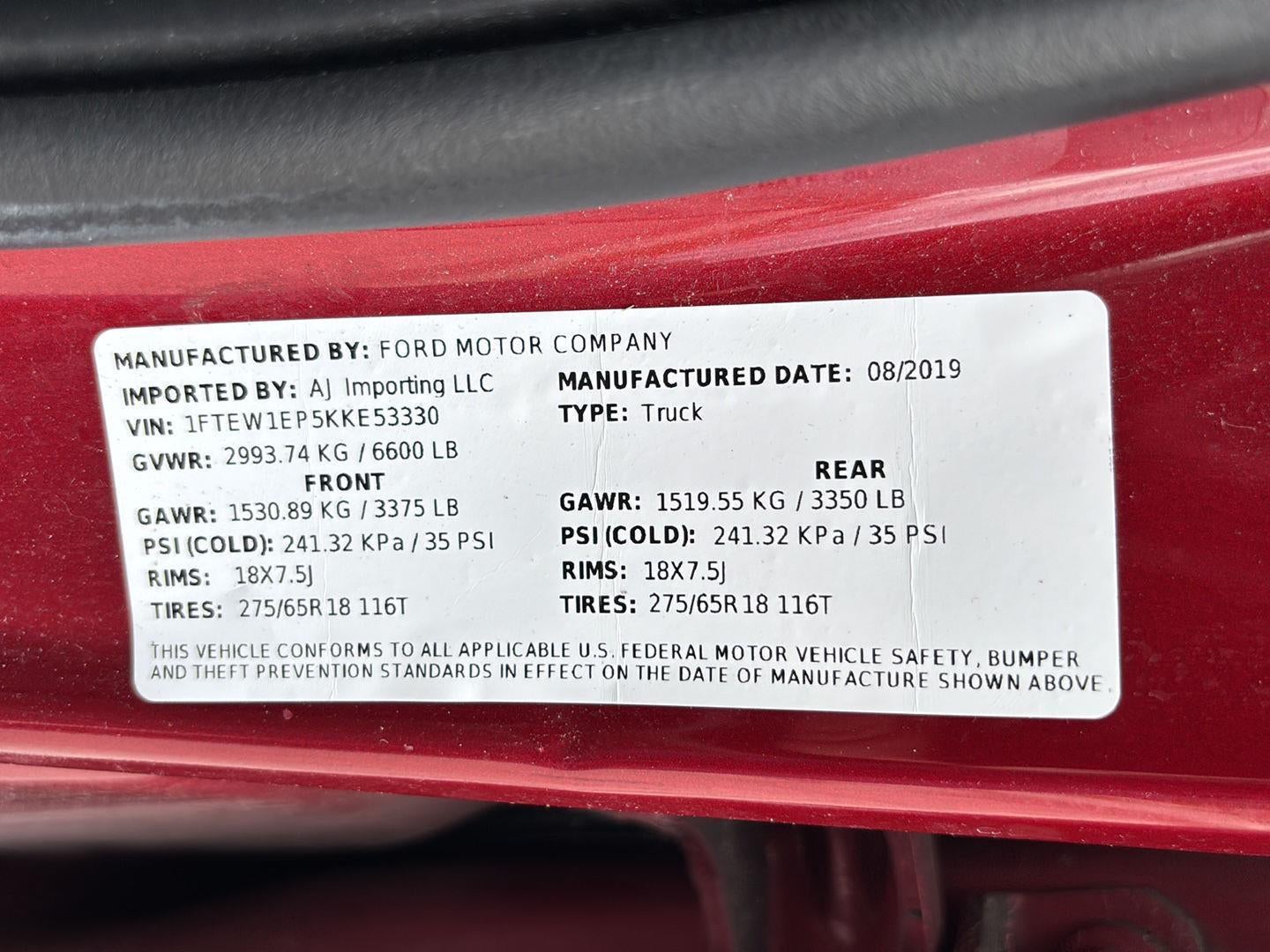 2019 Ford F-150 XLT