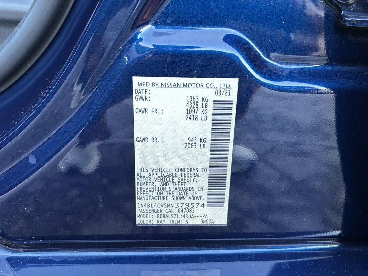 2021 Nissan Altima 2.5 SR